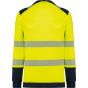 WK Designed To Work T-shirt de sécurité recyclé col rond manches longues unisexe hi_viz_yellow/navy