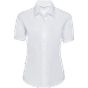 Russell Chemise Oxford cintrée manches courtes femme white