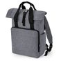 Bagbase Sac à dos pour ordinateur avec rabat enroulable et double anses recyclé grey_marl