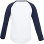 SF Clothing Kids´ long sleeved baseball T white/oxford_navy