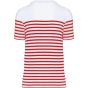 Kariban T-shirt marin col rond Bio homme white/red_stripe