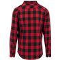 Build Your Brand Checked Flannel Shirt black/red