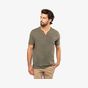 kariban T-shirt écoresponsable henley manches courtes homme - 140 g