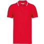Kariban Polo manches courtes homme red/white/navy