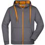 James&Nicholson Men's Doubleface Jacket carbon/orange