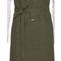 SG Accessories - Bistro Provence - Crossover Eyelets Bib Apron with Pocket olive