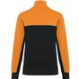 WK-Designed-To-Work Sweat-shirt écoresponsable col zippé unisexe black/orange