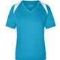 James&Nicholson Ladies' Running-T turquoise/white