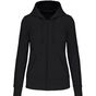 Kariban Sweat-shirt à capuche écoresponsable à fermeture zippée femme black