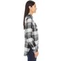 Burnside Women's Woven Plaid Flannel Shirt black_check