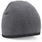 Beechfield Bonnet en tricot bicolore graphite_grey/black