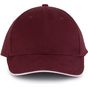 K-up Orlando - Casquette 6 panneaux burgundy/white