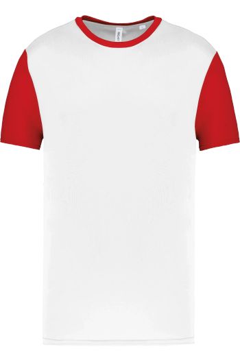 Maillot manches courtes bicolore unisexe