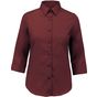 Kariban chemise manches 3/4 femme wine