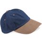 Beechfield Casquette en coton épais gratté de profil bas french_navy/taupe