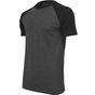 Build Your Brand Raglan Contrast Tee charcoal/black