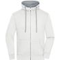 James&Nicholson Men's Lifestyle Zip-Hoody off_white/grey_heather