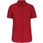 Kariban Chemise popeline manches courtes femme classic_red