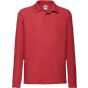fruit of the loom Kids 65/35 long sleeve polo red