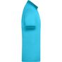 James&Nicholson Men´s Heather Polo turquoise_melange/turquoise