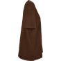 Build Your Brand Ladies Oversized Boyfriend Tee Chocolate brown