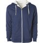 Independent Unisex Sherpa Lined Zip Hooded Jacket navy_heather/natural