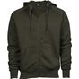Tee Jays Hooded Zip Sweat - dark_olive - S
