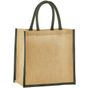 Westford Mill Sac de marché en jute amidonné naturel natural/olive_green