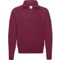 fruit of the loom Classic zip neck sweat burgundy