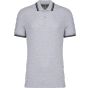 Kariban Polo homme manches courtes à liserés contrastés oxford_grey/black