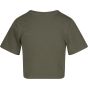 New Morning Studios Ladies cropped tee olive