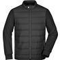 James&Nicholson Men´s Hybrid Sweat Jacket black