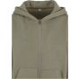 Build Your Brand Ladies Fluffy Zip Hoody Pale olive