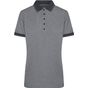 James&Nicholson Ladies´ Heather Polo black_melange/black