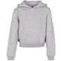 Build Your Brand Girls Cropped Sweat Hoody heather_grey