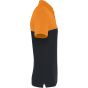 WK Designed To Work Polo bicolore écoresponsable manches courtes unisexe black/orange