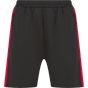 Finden+Hales Adults' knitted shorts with zip pockets black/red