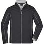 James&Nicholson Men´s Zip-Off Softshell Jacket black/silver