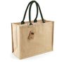 Westford Mill Sac de courses classique en toile de jute natural/forest_green
