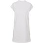 Build Your Brand Ladies Turtle Extended Shoulder Dress white