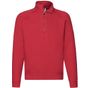 fruit of the loom Premium Zip Neck Raglan Sweat rouge