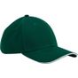 Beechfield Casquette classique 6 panneaux en coton biologique EarthAware  - visière sandwich bottle_green/white