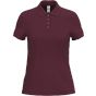 iDeal Basic Brand Polo piqué femme 200 ideal_burgundy