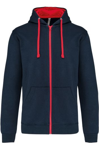 Image produit sweat-shirt zippé capuche contrastée