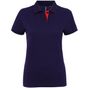 Asquith & Fox Polo contrasté femme navy/red