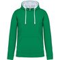 Kariban Sweat à capuche bicolore light_kelly_green/white