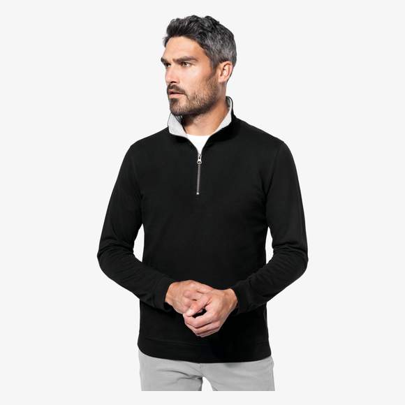 Sweat-shirt col zippé homme - Kariban