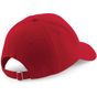 Beechfield Casquette en coton épais gratté Pro-style rouge classique