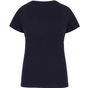 kariban T-shirt col V manches courtes femme navy