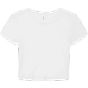 Bella Women's micro rib baby tee solid_white_blend